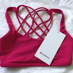 Lululemon- fuchsia Free to be Wild Sports Bra